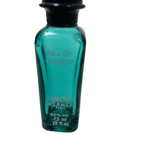 Hermes Mens Eau De Cologne Mini Travel Bottle A FEW MORE USES LEFT, Empty Bottle